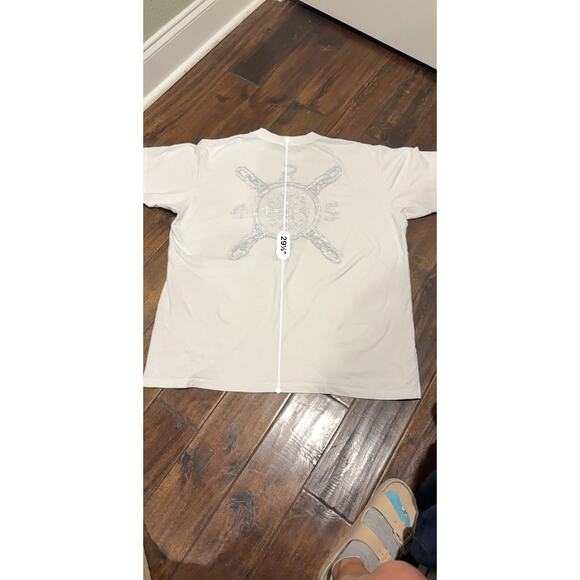 RH45 London Streetwear Mens White Metallic Graphic Tee L - Picture 10 of 12